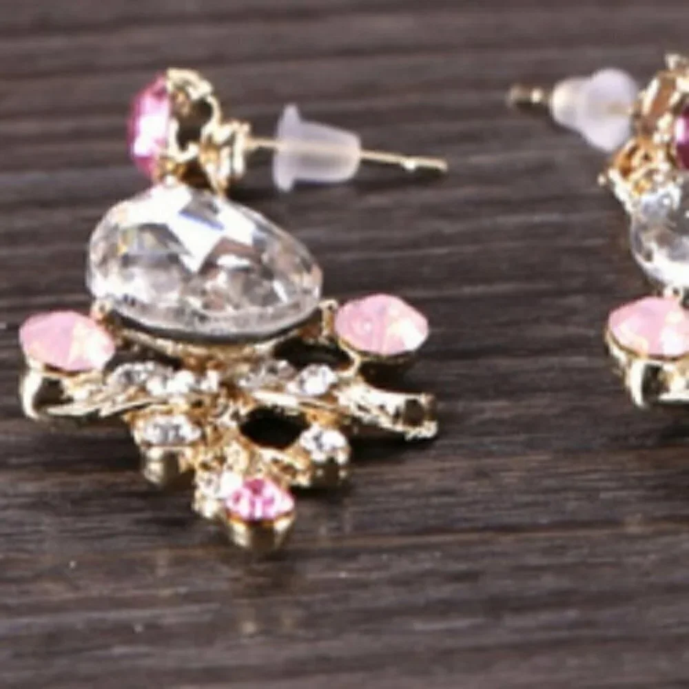 Diadem+earring Crown wedding Tiara jewelry